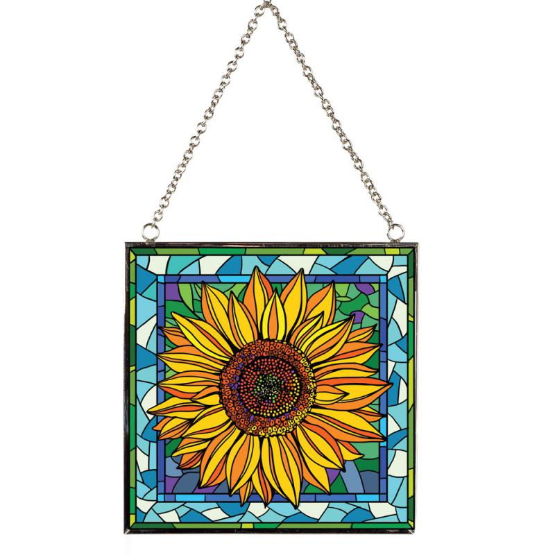 SUNFLOWER STAINED GLASS SUNCATCHER