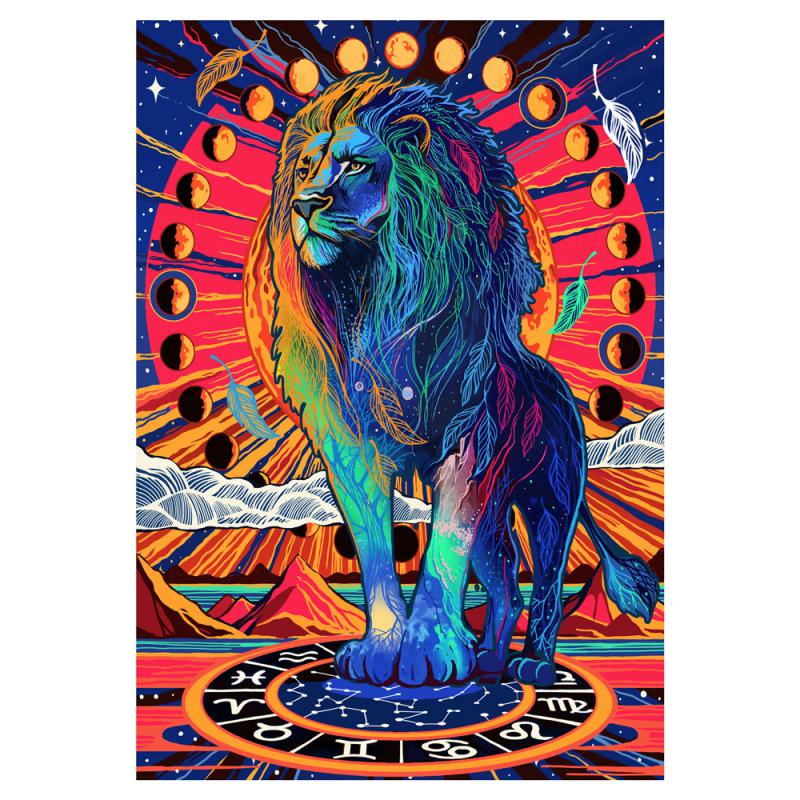 CELESTIAL LION 3D TAPESTRY