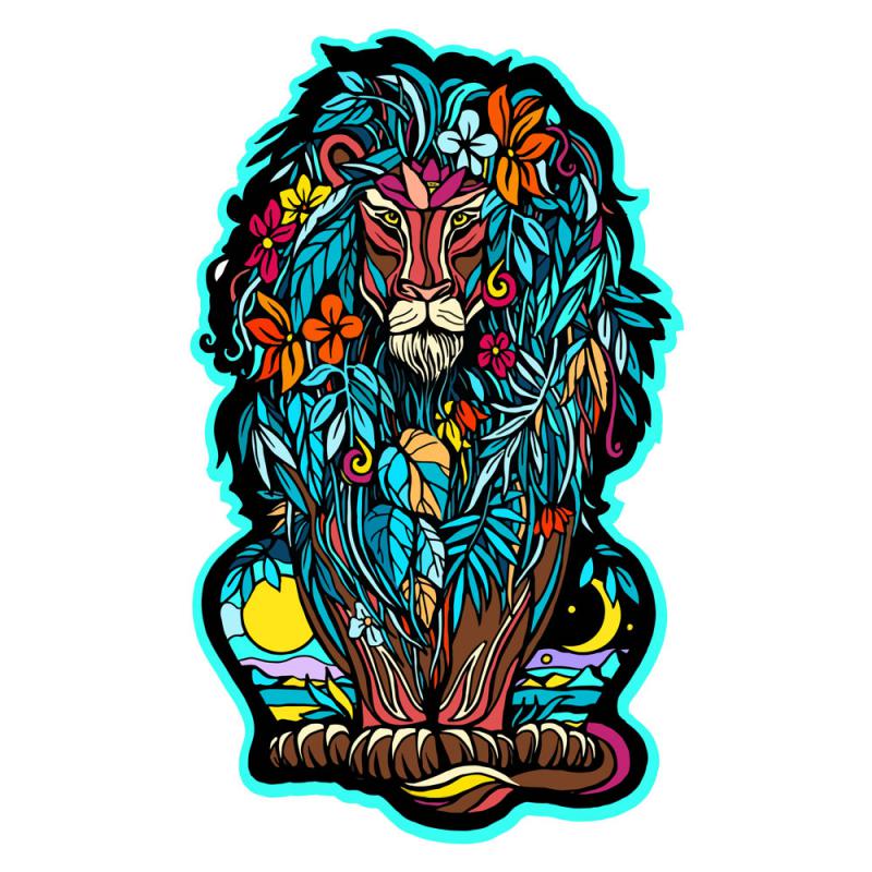 CELESTIAL LION WOVEN PATCH