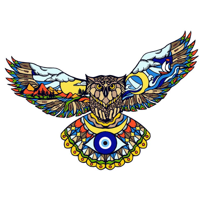 CELESTIAL OWL WOVEN PATCH