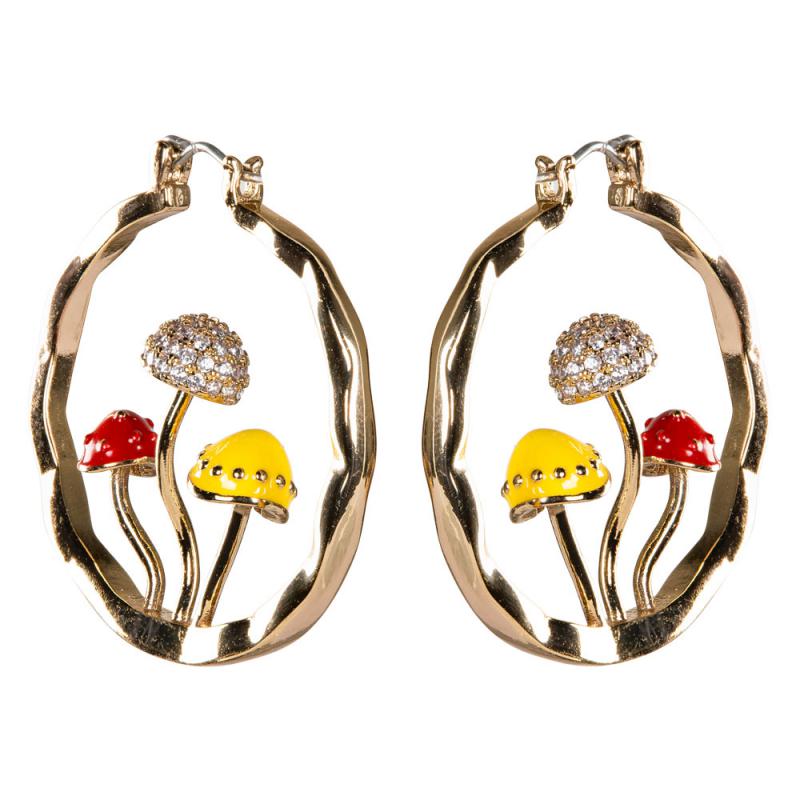 GOLD MUSHROOM  EARRINGS