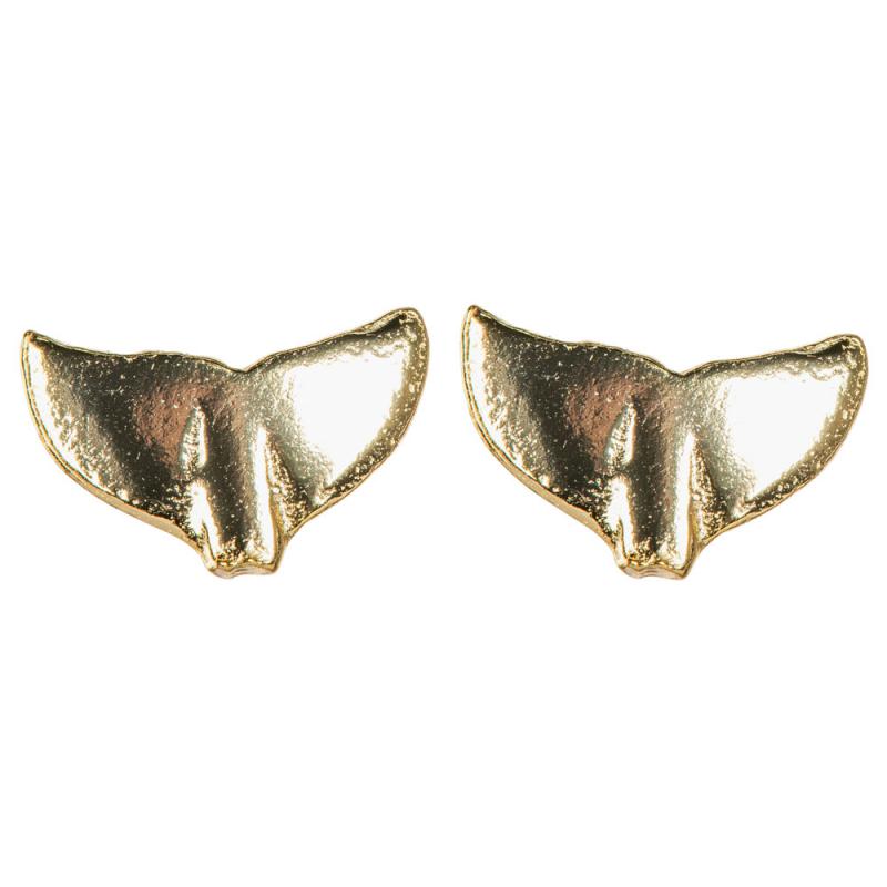 GOLD PLATED WHALE TAIL STUDS