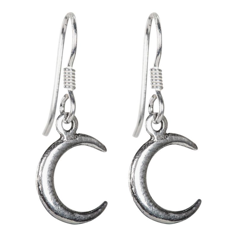 STERLING SILVER MOON EARRINGS