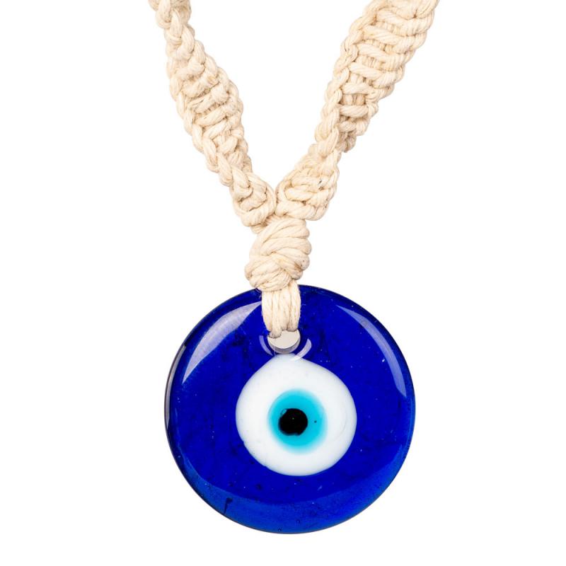 EVIL EYE HEMP ADJUSTABLE NECKLACE