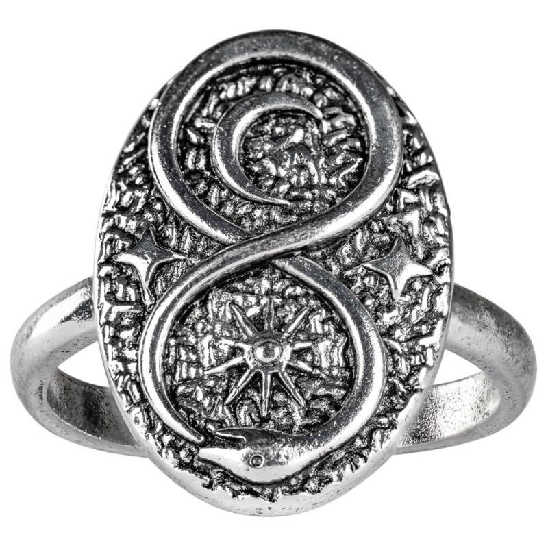 SNAKE, SUN & MOON ADJUSTABLE RING