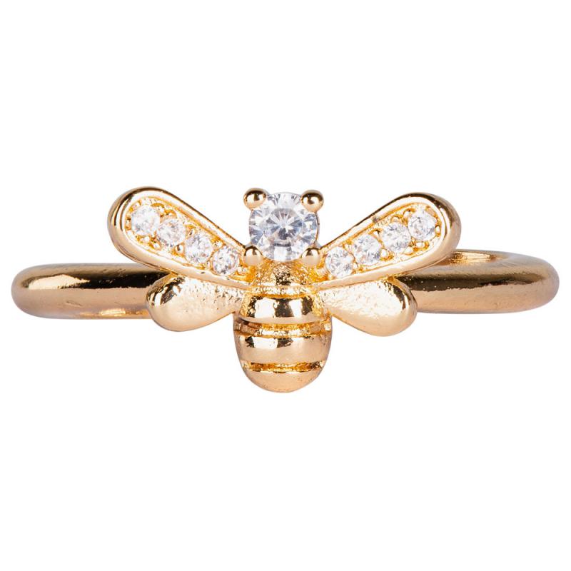 BEE RING ADJUSTABLE GOLD RING