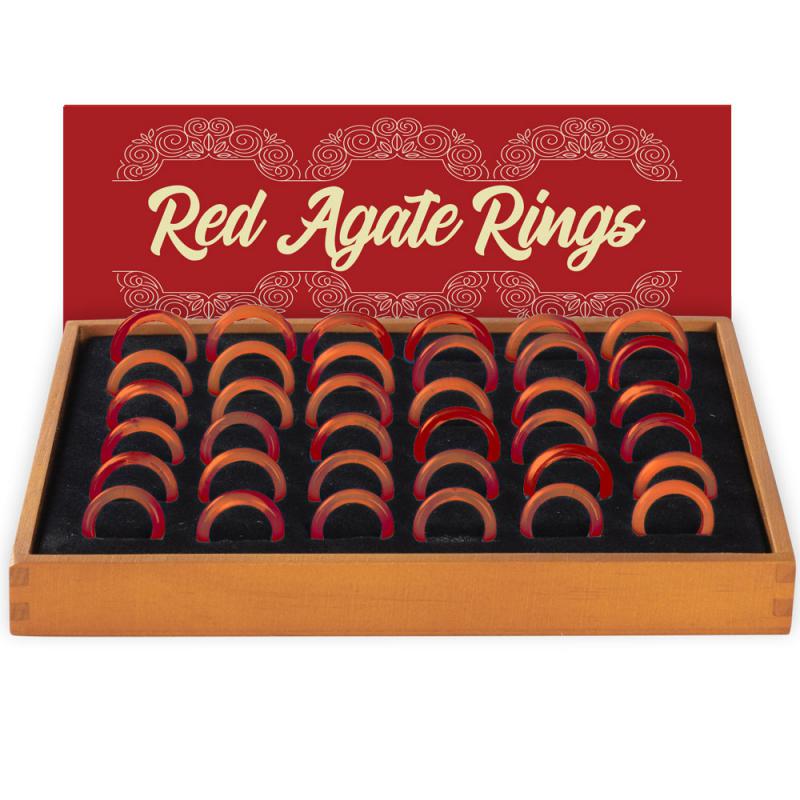RED AGATE RINGS UNIT