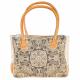 TAN CANVAS SHOULDER BAG WITH PRINT 2