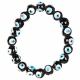 BLACK GLASS BEAD EVIL EYE BRACELET 2