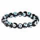 BLACK GLASS BEAD EVIL EYE BRACELET 1