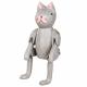 SITTING WOODEN GRAY CAT 1