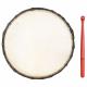 LARGE CEREMONIAL DRUM WITH DRUMSTICK 1