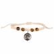 PAW PRINT CHARM HEMP BRACELET WITH TIGER EYE BEADS 1