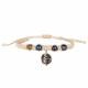 OM CHARM HEMP BRACELET WITH LAPIS BEADS 1