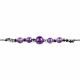 AMETHYST AND SILVER BEAD BRACELETS (4 PACK) 2