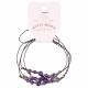 AMETHYST AND SILVER BEAD BRACELETS (4 PACK)