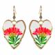 DRIED FLOWER HEART EARRINGS