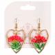 DRIED FLOWER HEART EARRINGS 1