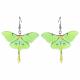 GREEN ACRYLIC MOTH EARRINGS 1