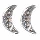 STERLING SILVER HALF MOON STUDS