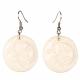 SUN & MOON WHITE CARVED BONE EARRINGS