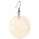 SUN & MOON WHITE CARVED BONE EARRINGS 1