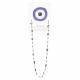 MOON & STARS EVIL EYE MULTI COLORED ADJUSTABLE NECKLACE