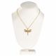 GOLD MULTI-COLORED DRAGONFLY NECKLACE 2