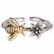 BEE AND FLOWER RING