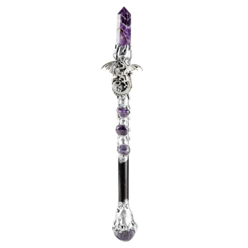 DRAGON WAND WITH AMETHYST