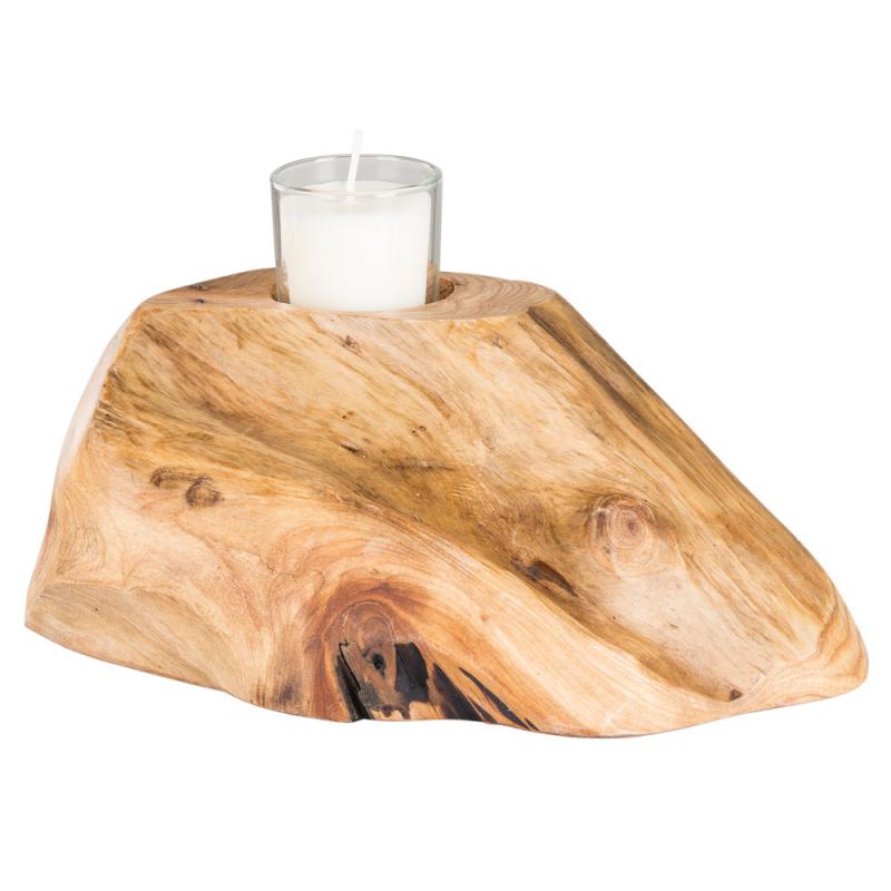 WOODEN VOTIVE CANDLE HOLDER