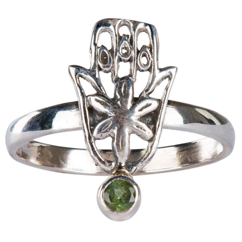 PERIDOT HAMSA w/ STAR RING