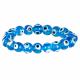 LIGHT BLUE GLASS BEAD EVIL EYE BRACELET 1