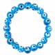 LIGHT BLUE GLASS BEAD EVIL EYE BRACELET 2