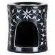 BLACK FLOWER OF LIFE INCENSE BURNER