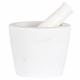 WHITE MARBLE MORTAR & PESTLE