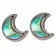 ABALONE SHELL CRESCENT MOON STUDS