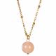 GOLD TONES NECKLACE WITH ORANGE CALCITE