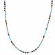 MIXED STONES NECKLACE WITH TURQUOISE AND LAPIS BEADS