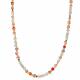 MIXED STONES NECKLACE WITH RED AGATE AND OPALITE BEADS