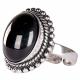 BLACK OBSIDIAN OVAL SHAPE ADJUSTABLE RING 1