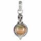 STERLING SILVER PENDANT WITH ROUND STONE 1