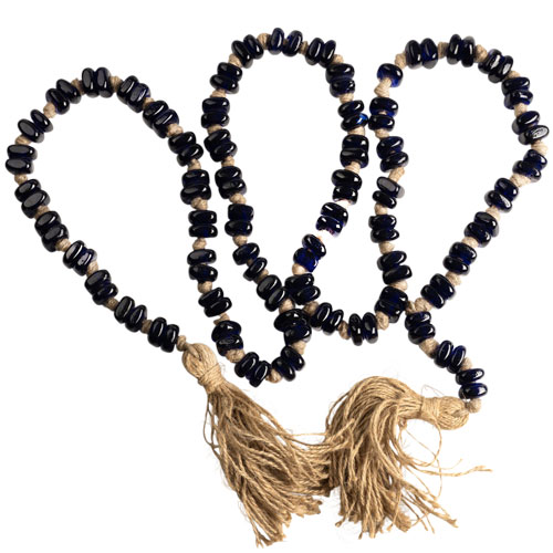 BLUE GLASS BEAD GARLAND