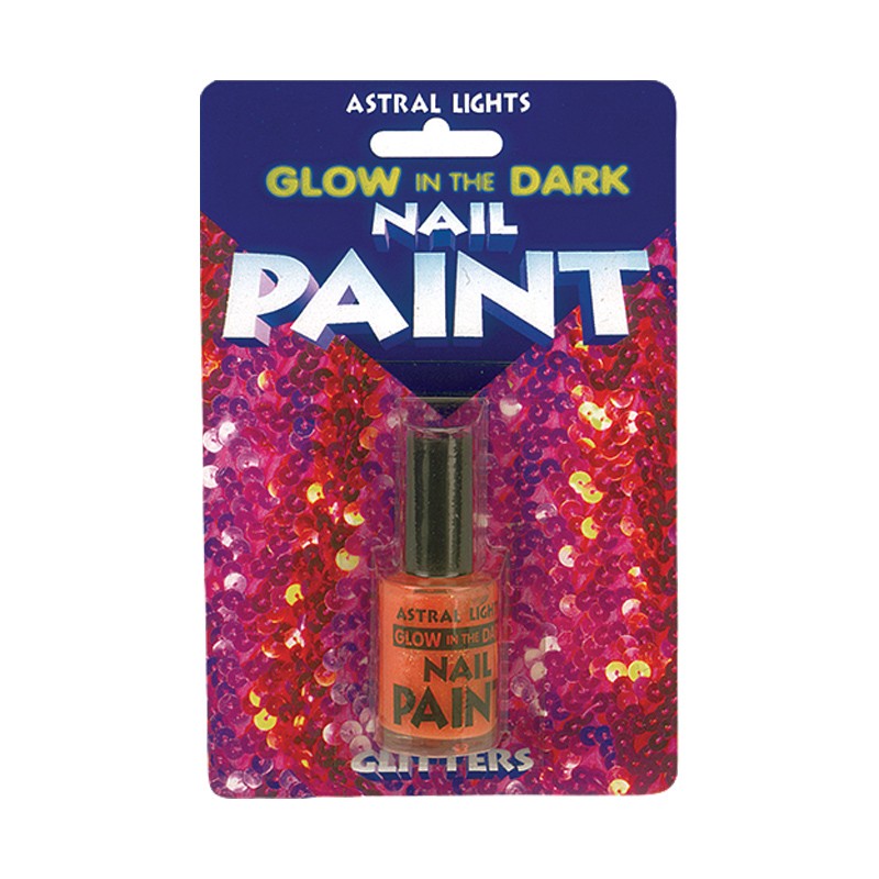 PACKAGED GLOW IN THE DARK GLITTER NAIL PAINT