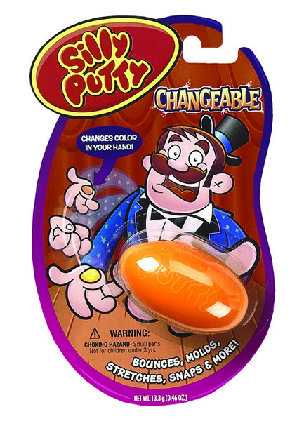 COLOR CHANGING  SILLY PUTTY CARDED