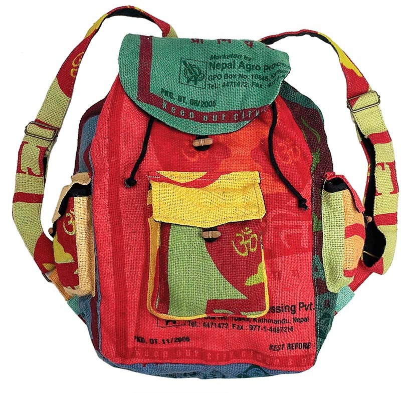 RECYCLED RICE BAG BACKPACK