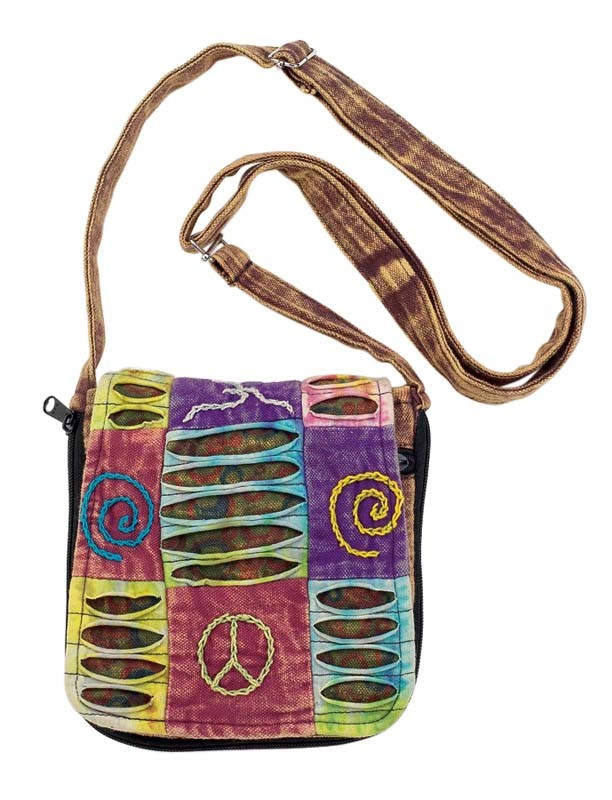 SMALL RAZOR CUT PEACE/SWIRL BAG