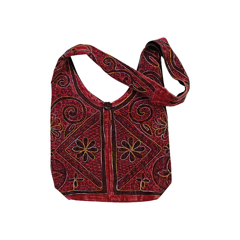 RED STONEWASHED BOHO BAG