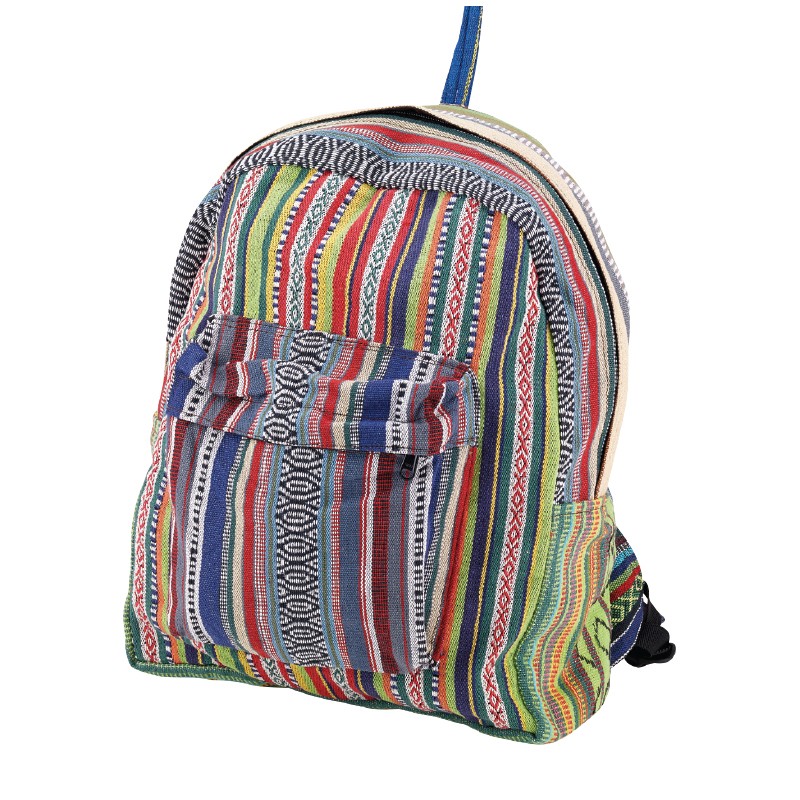 MULTICOLOR STRIPED BACKPACK