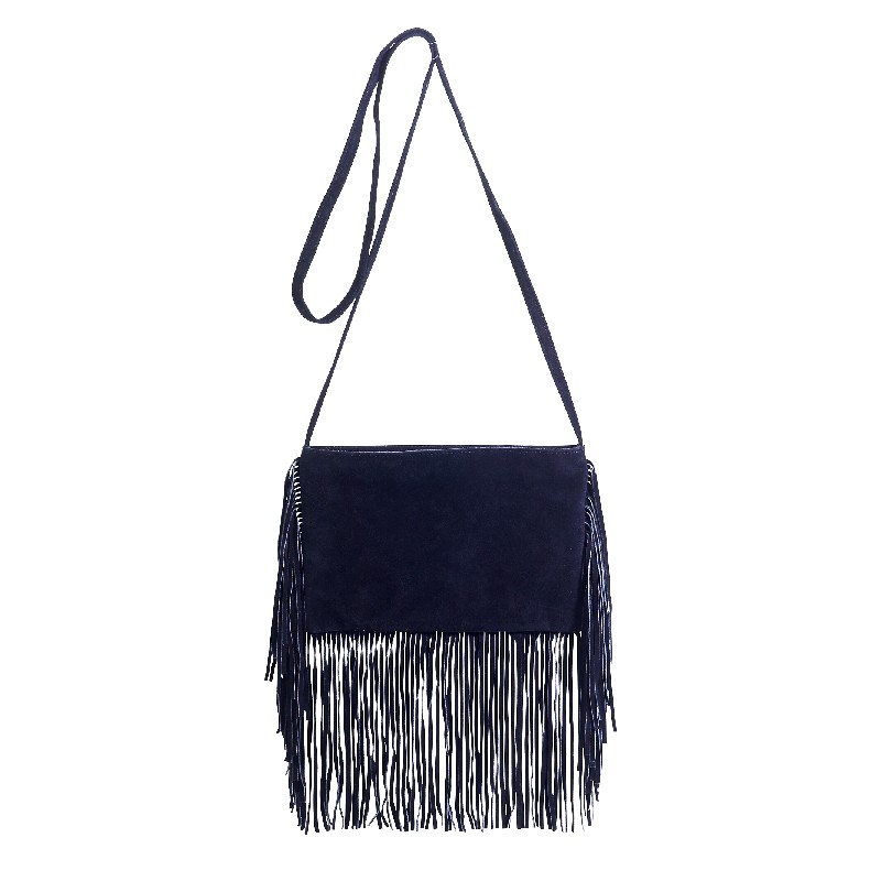 FRINGED SUEDE BAG